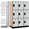 Salsbury Industries 3 Tier Designer Locker, 54"Wx76"Hx21"D, 9 Door, Gray 18-23361GRY - alternate 8